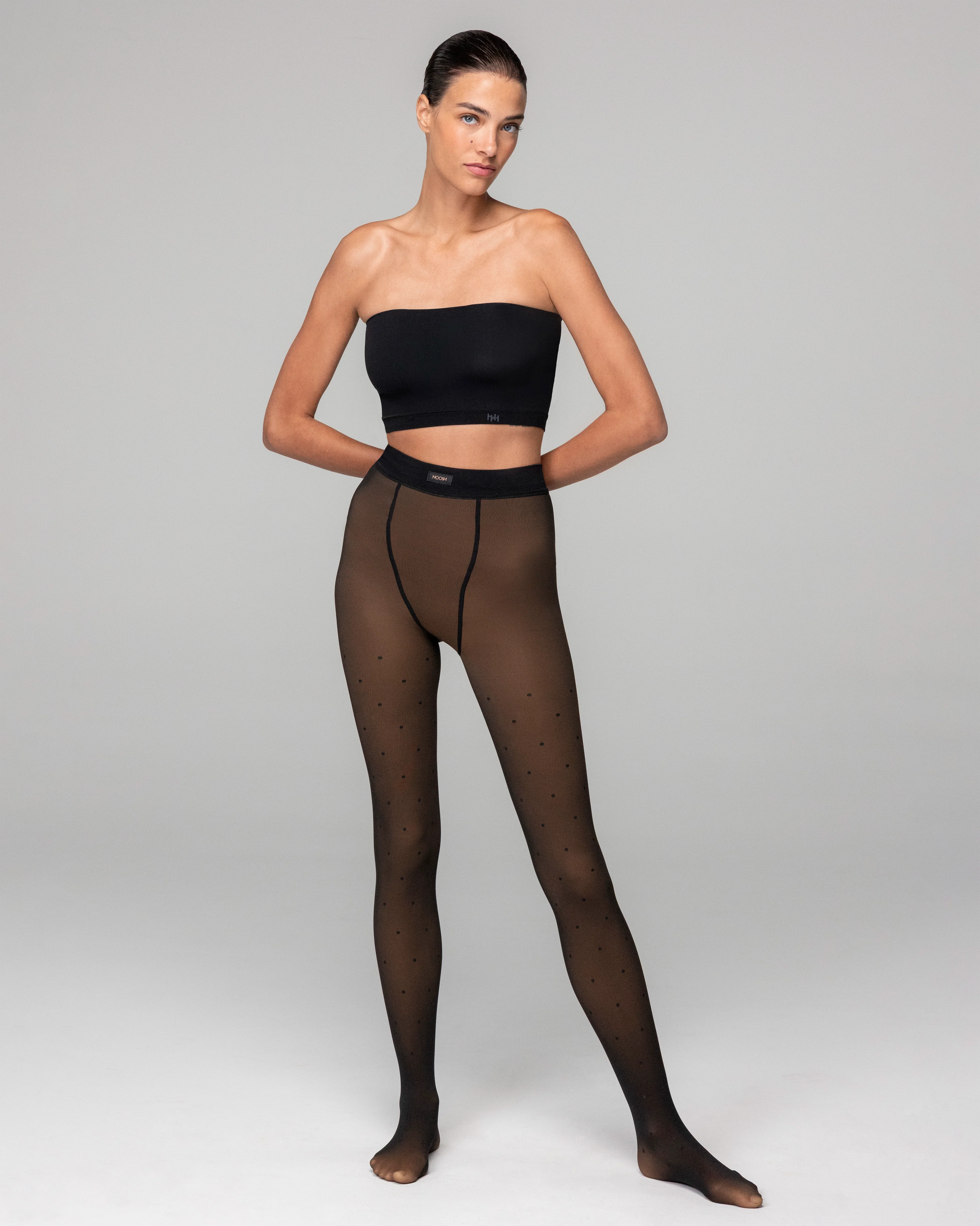 TOAST - FLEECE-LINED TIGHTS - DOTS