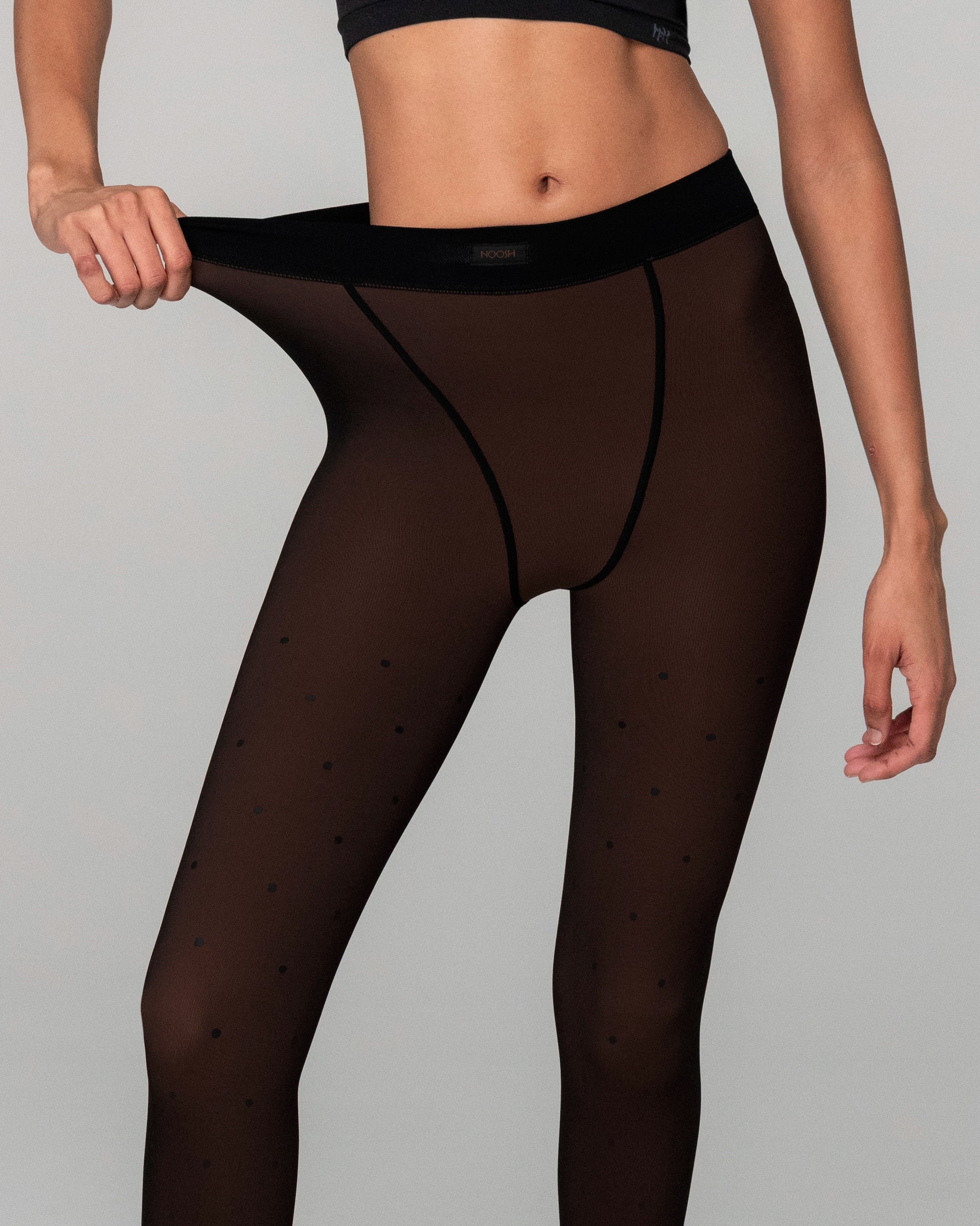 TOAST - FLEECE-LINED TIGHTS - DOTS