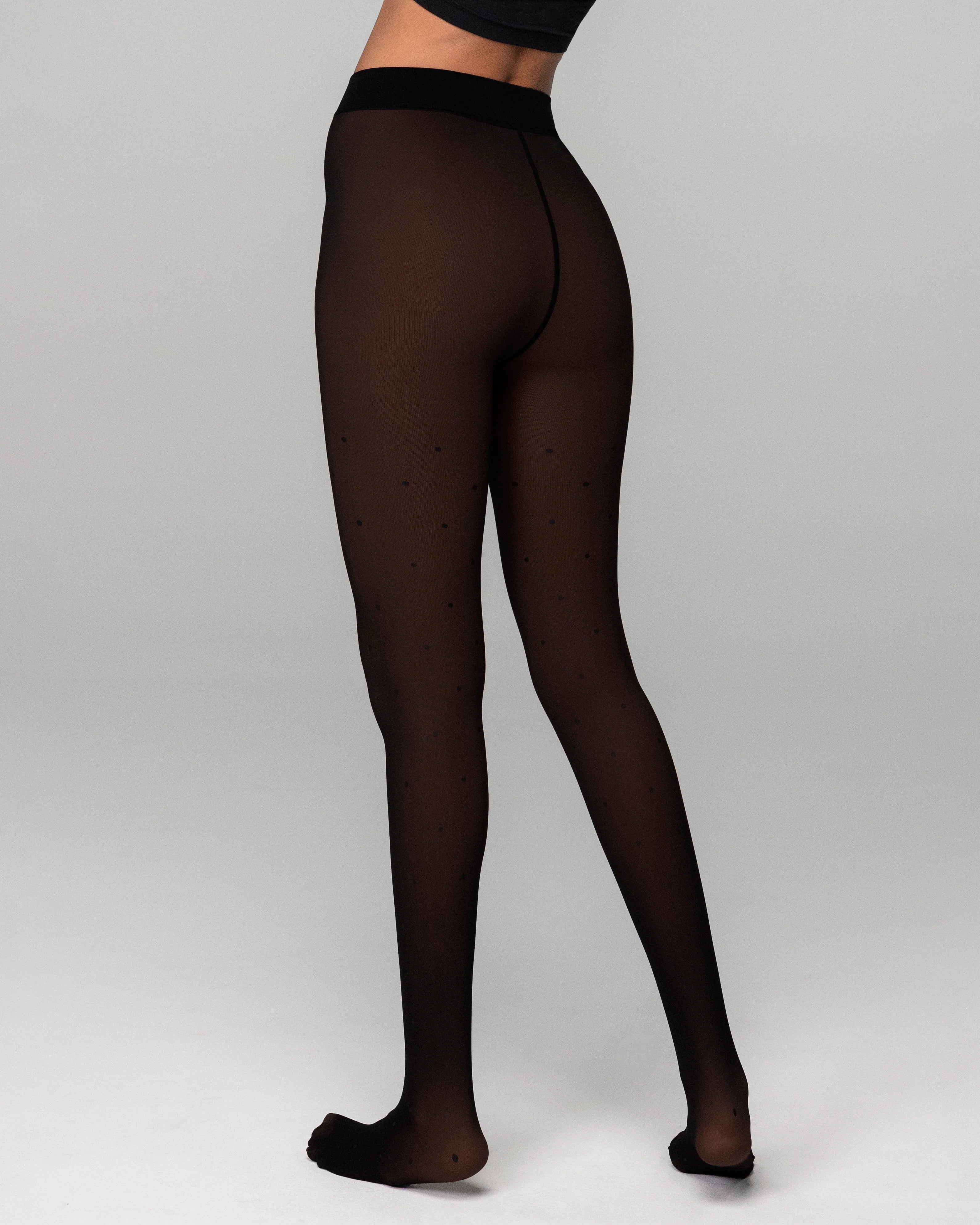 TOAST - FLEECE-LINED TIGHTS - DOTS