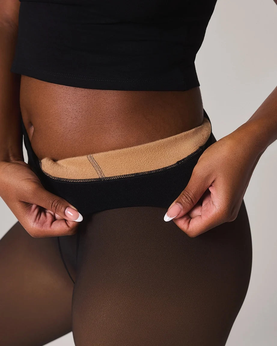TOAST - FLEECE-LINED TIGHTS - SHEER ILLUSION