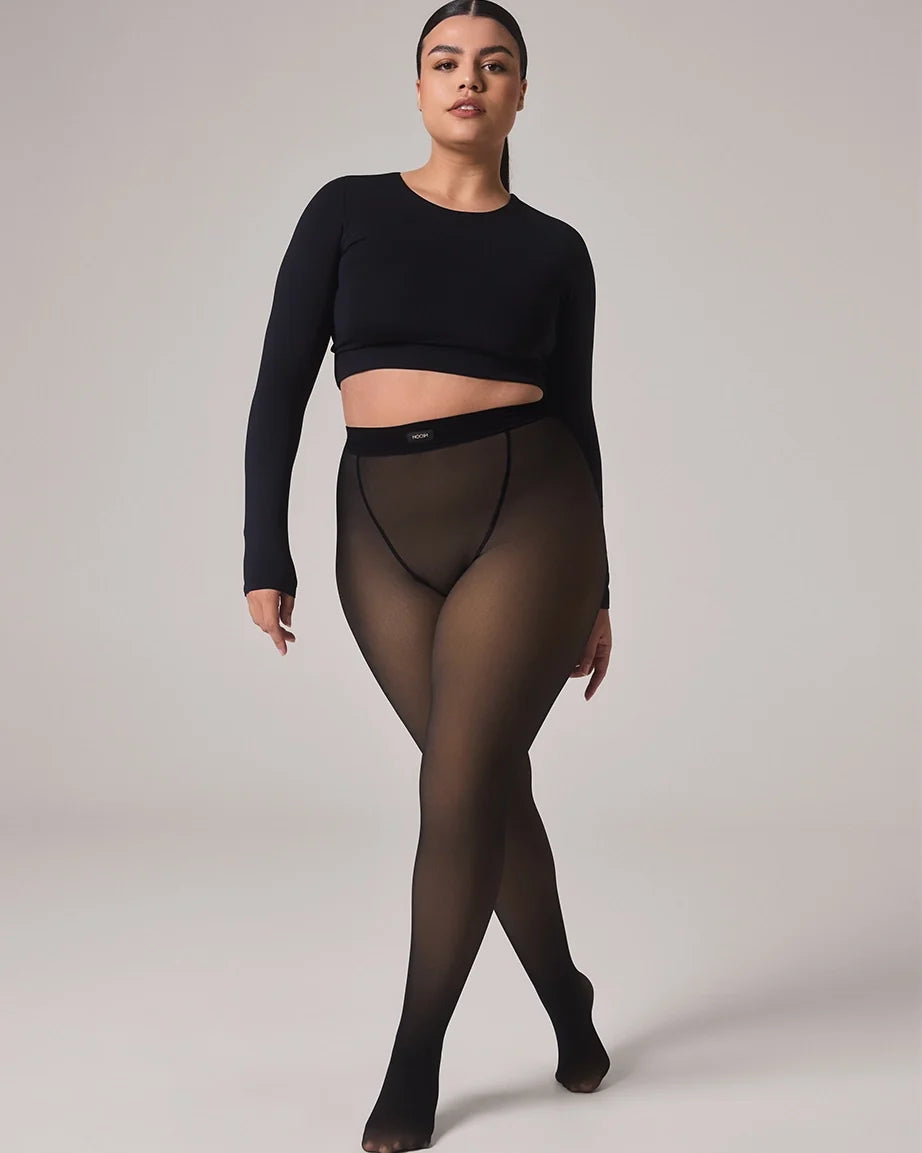 TOAST - FLEECE-LINED TIGHTS - SHEER ILLUSION