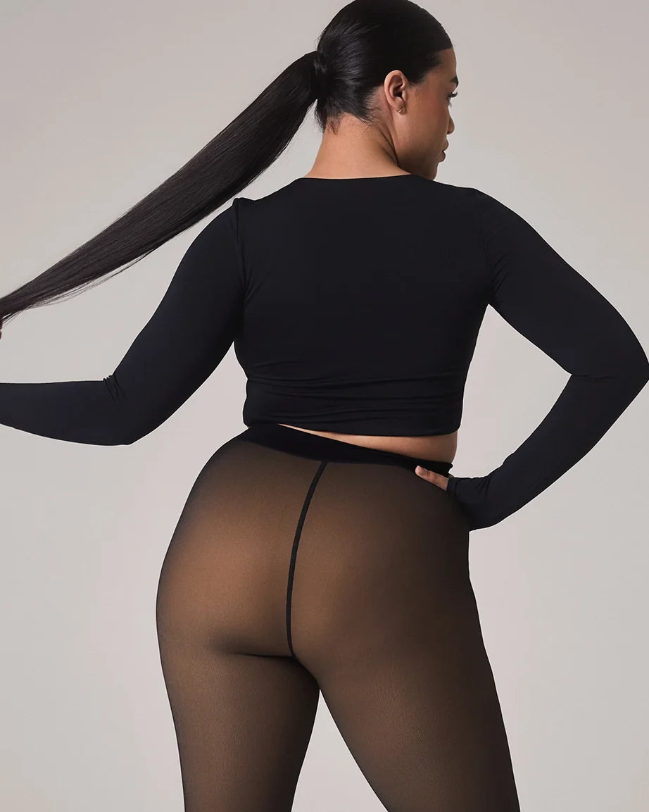 TOAST - FLEECE-LINED TIGHTS - SHEER ILLUSION