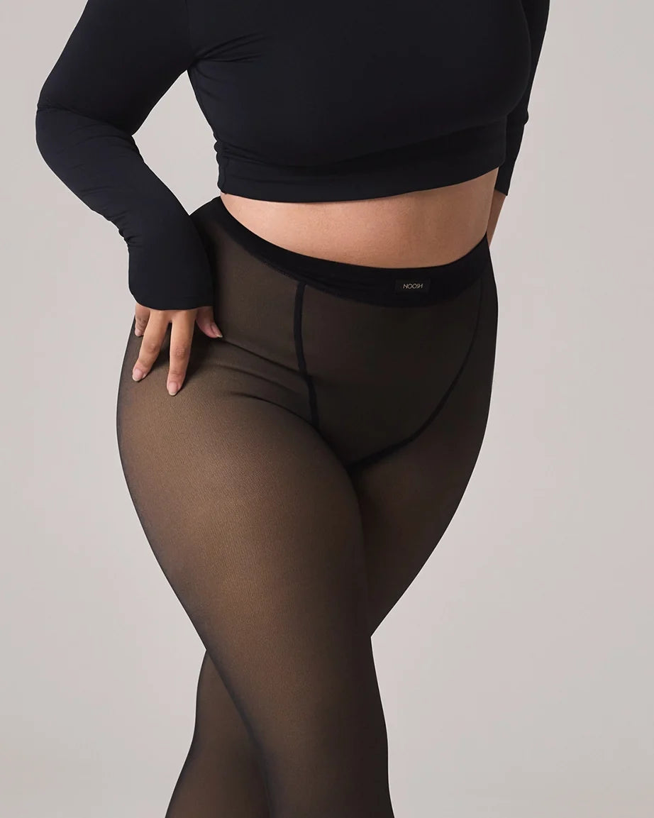 TOAST - FLEECE-LINED TIGHTS - SHEER ILLUSION